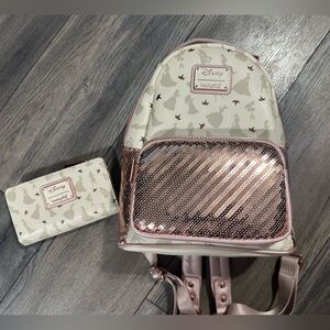 Disney Loungefly Ultimate Princess Mini Backpack And Wallet